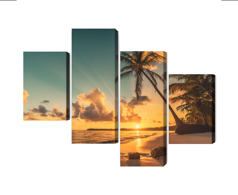 Ljuddämpande tavla - Sunset on the dominican beach