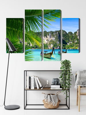 Ljuddämpande tavla - Tropical landscape 3d