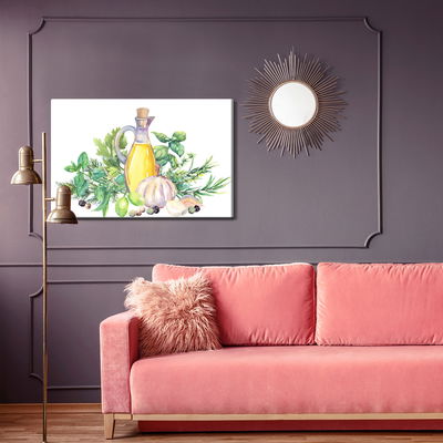 Ljuddämpande tavla - Oil with herbs and spices