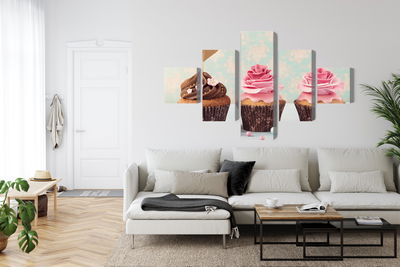 Ljuddämpande tavla - Cupcakes with cream