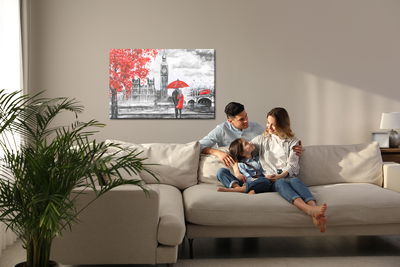 Ljuddämpande tavla - Lovers admiring London