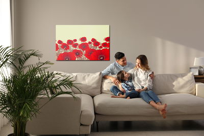 Ljuddämpande tavla - Beautiful red poppies