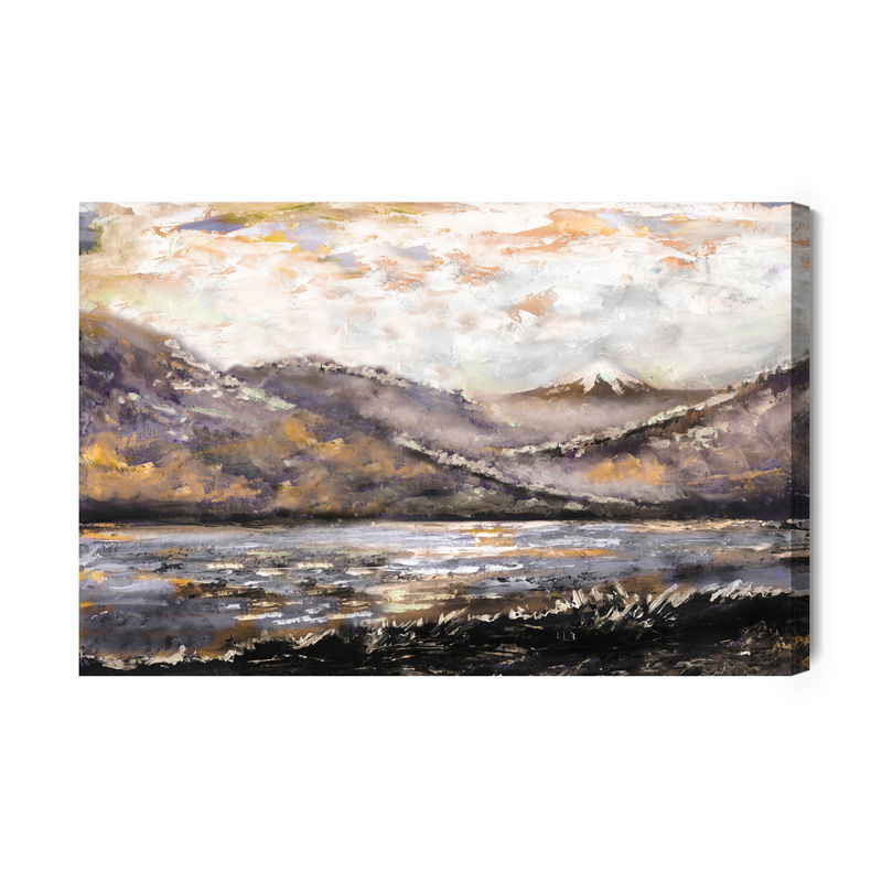 Ljuddämpande tavla - Abstract mountain landscape