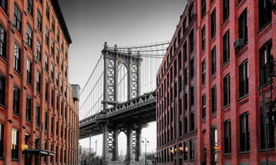 Ljuddämpande tavla - Manhattan bridge view