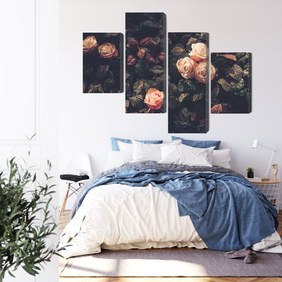 Ljuddämpande tavla - Pastel roses in vintage style