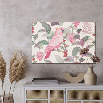 Ljuddämpande tavla - Of tropical pink parrot