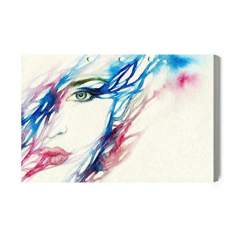 Ljuddämpande tavla - Watercolor woman face