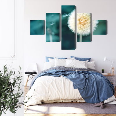 Ljuddämpande tavla - Dandelion flower close up 3d