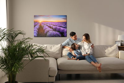 Ljuddämpande tavla - Lavender at sunset