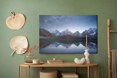 Ljuddämpande tavla - Mountain landscape at night