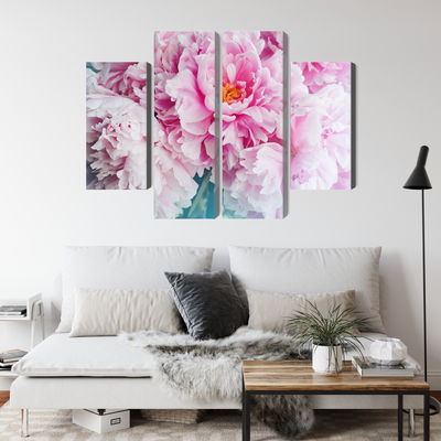 Ljuddämpande tavla - 3d peony bouquet