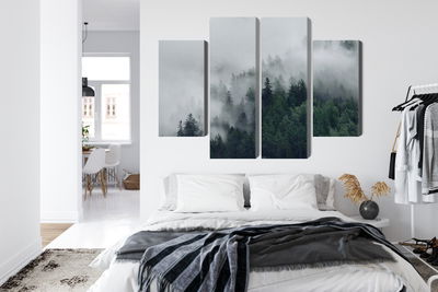 Ljuddämpande tavla - Green misty forest