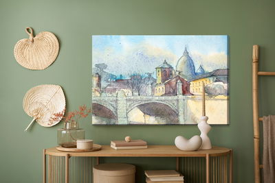 Ljuddämpande tavla - Bridge in Rome