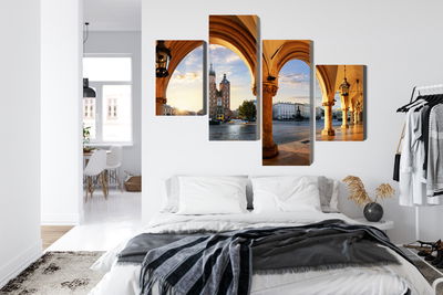 Ljuddämpande tavla - View of Kraków at sunset