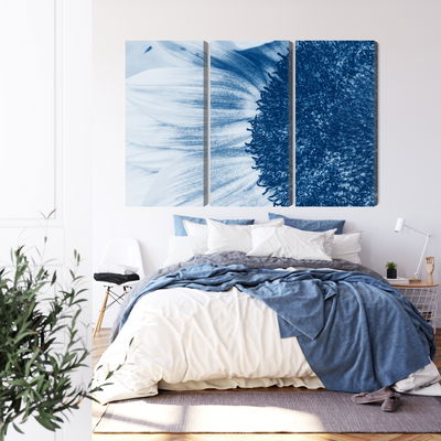 Ljuddämpande tavla - Blue sunflower on a macro