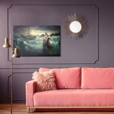 Ljuddämpande tavla - Jesus walking on water