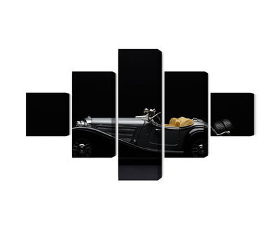 Ljuddämpande tavla - Historic car on dark tees