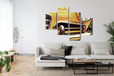 Ljuddämpande tavla - The front of a vintage car