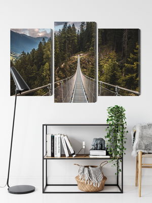 Ljuddämpande tavla - Suspension bridge in a 3d