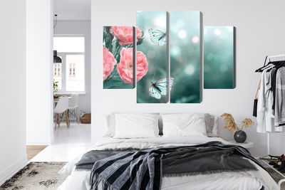 Ljuddämpande tavla - Delicate flowers and 3d