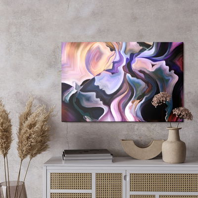 Ljuddämpande tavla - Abstraction and faces