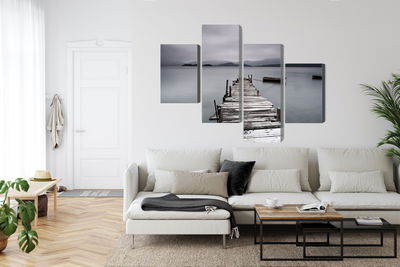 Ljuddämpande tavla - Misty lake