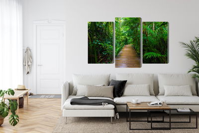 Ljuddämpande tavla - Wooden bridge in a tropical