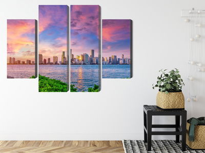 Ljuddämpande tavla - Panorama of miami during