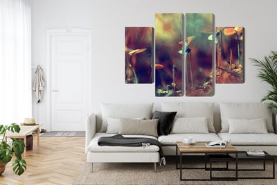 Ljuddämpande tavla - Delicate plants on a macro