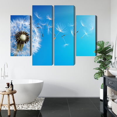 Ljuddämpande tavla - Dandelion with flying seeds