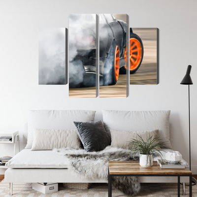 Ljuddämpande tavla - Drifting car in a puff