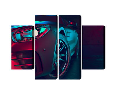 Ljuddämpande tavla - Front of a 3d sports car