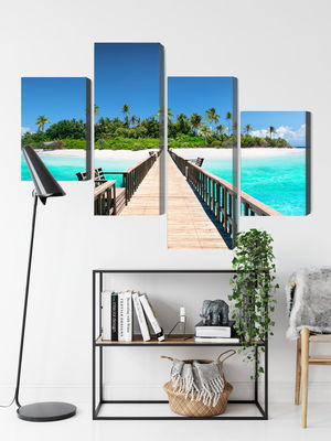 Ljuddämpande tavla - 3d pier in the maldives