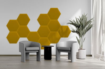 Sekskantet lydabsorber - fløjl