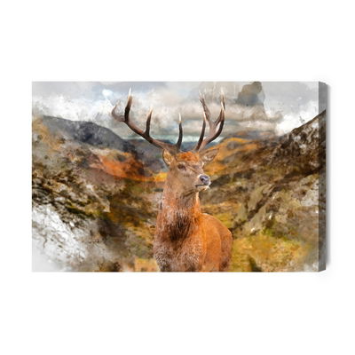 Ljuddämpande tavla - Painted deer