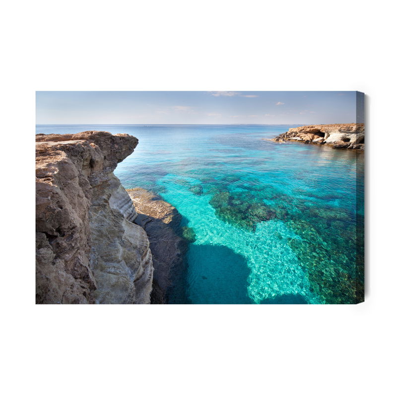 Ljuddämpande tavla - Cliffs with clear water