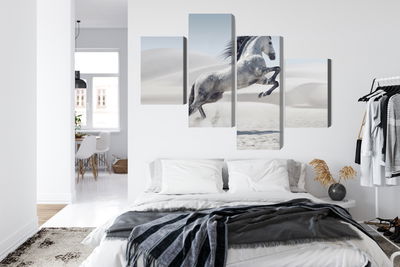 Ljuddämpande tavla - Horse in the desert 3d