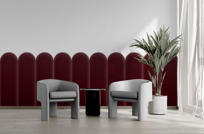 Lydabsorber i bueform - fløjl