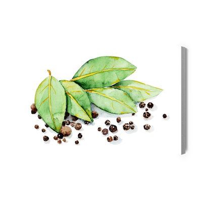 Ljuddämpande tavla - Bay leaves with spices