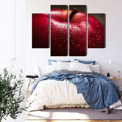 Ljuddämpande tavla - Red apple on a macro scale