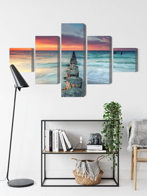 Ljuddämpande tavla - Beautiful sunset over