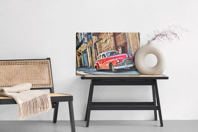Ljuddämpande tavla - Retro car and architecture
