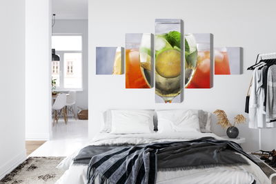Ljuddämpande tavla - Set of summer cocktails