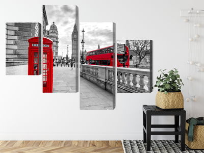 Ljuddämpande tavla - Red phone booth in London