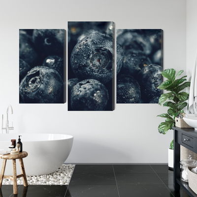 Ljuddämpande tavla - Blueberries close up 3d