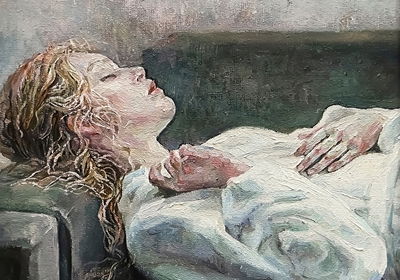 Ljuddämpande tavla - Sleeping young woman