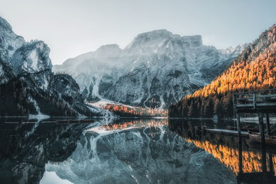 Ljuddämpande tavla - Italian lake braies 3d