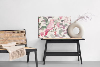 Ljuddämpande tavla - Of tropical pink parrot