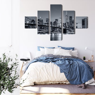 Ljuddämpande tavla - Panorama of New York at night