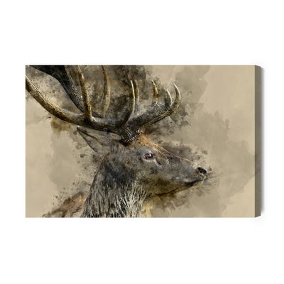 Ljuddämpande tavla - Deer with large antlers